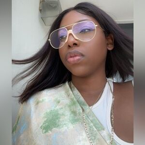 New - Gucci 0432 Gold Crystal Aviator Metal Retro Sunglasses GG0432S Unisex St…